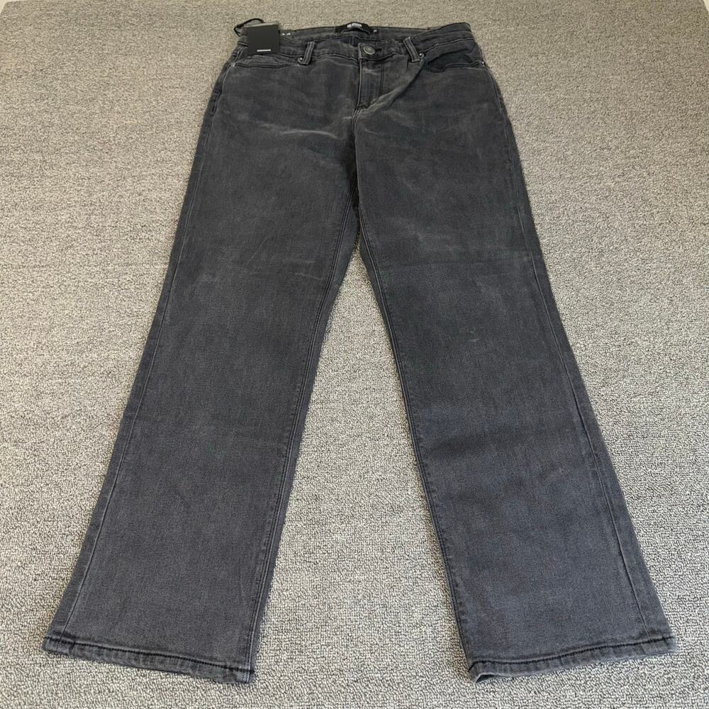 NWT Hudson Los Angeles Washed Black Straight Leg Denim Jeans Women's 10 Casual